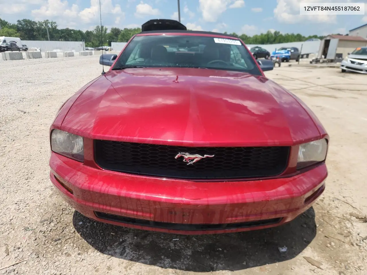2005 Ford Mustang VIN: 1ZVFT84N455187062 Lot: 61953205