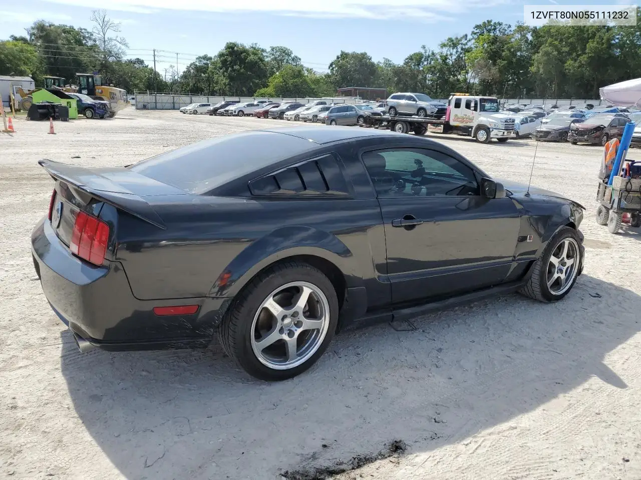 2005 Ford Mustang VIN: 1ZVFT80N055111232 Lot: 62728805
