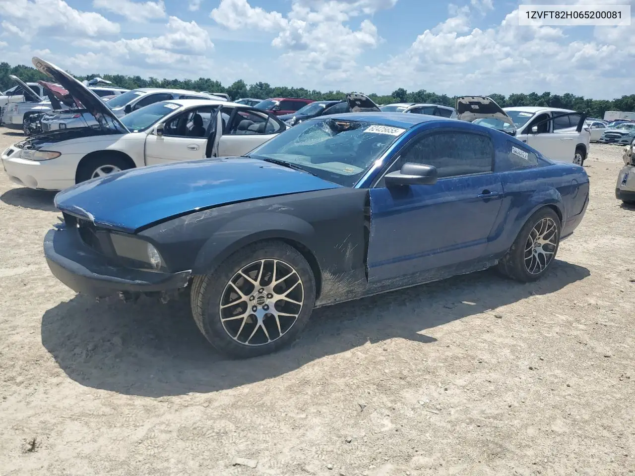 1zvft82h065200081 1ZVFT82H065200081 2006 Ford Mustang Gt