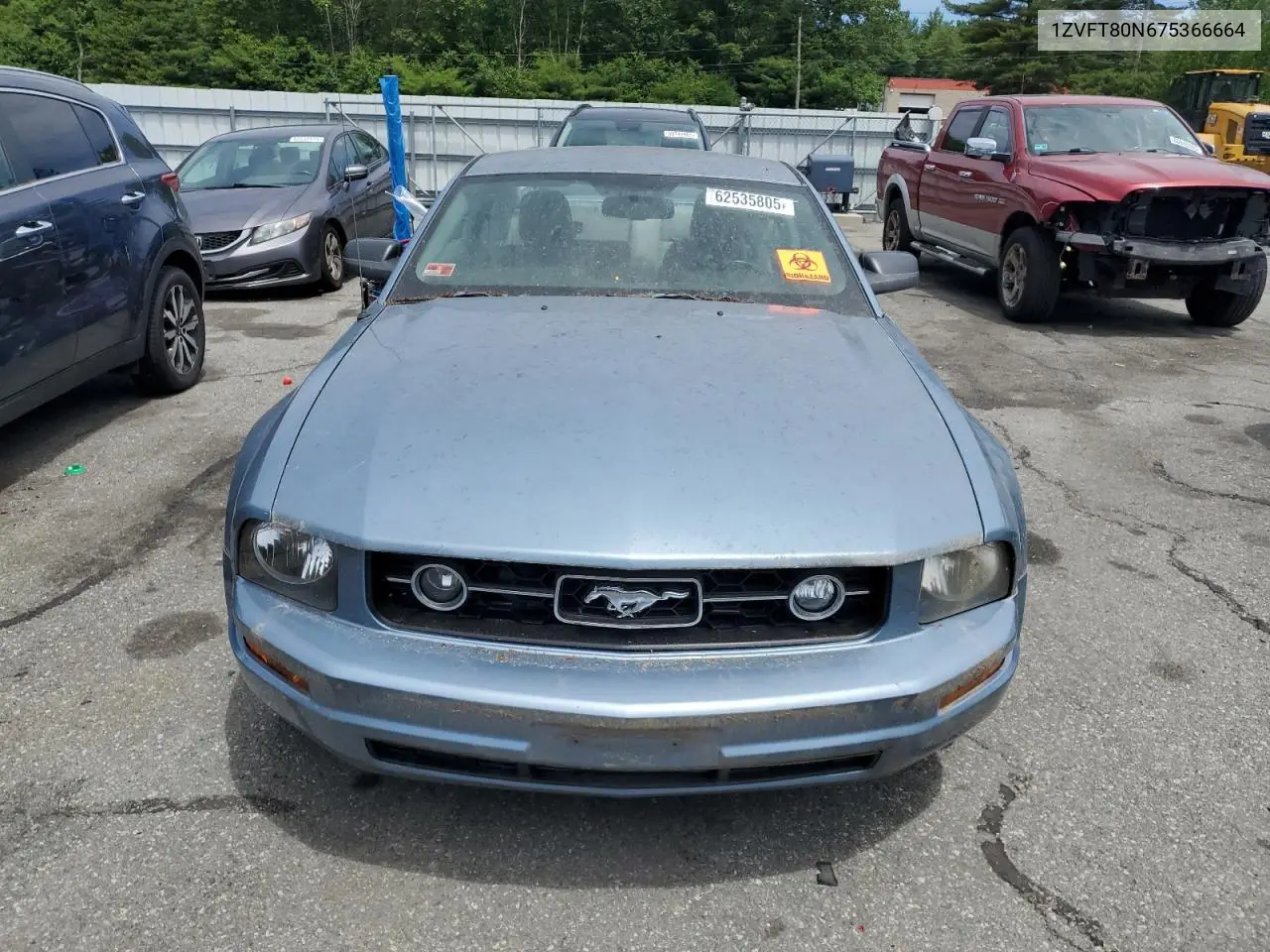 2007 Ford Mustang VIN: 1ZVFT80N675366664 Lot: 62535805