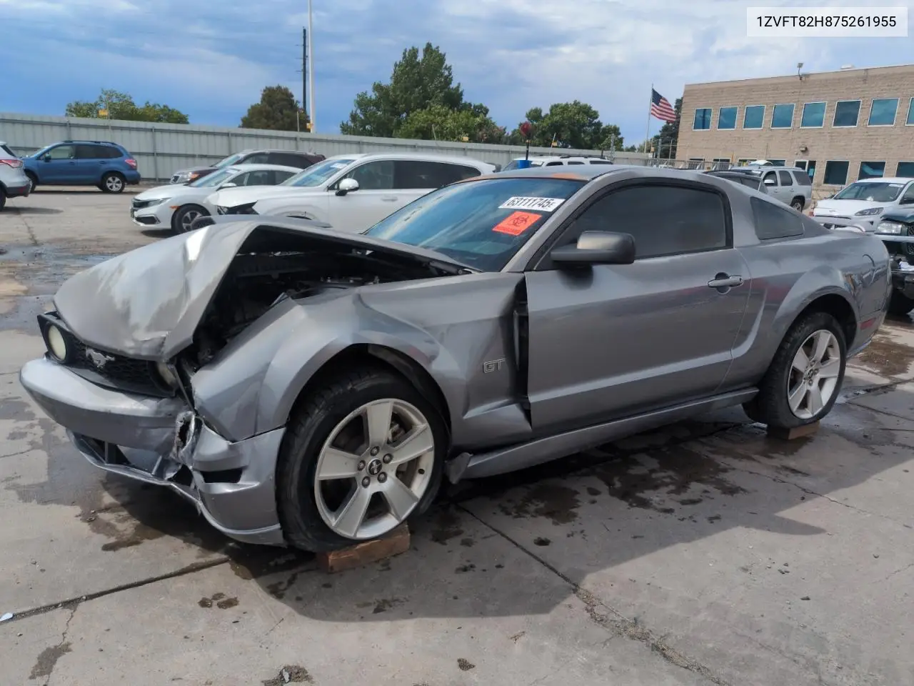 2007 Ford Mustang Gt VIN: 1ZVFT82H875261955 Lot: 63111745