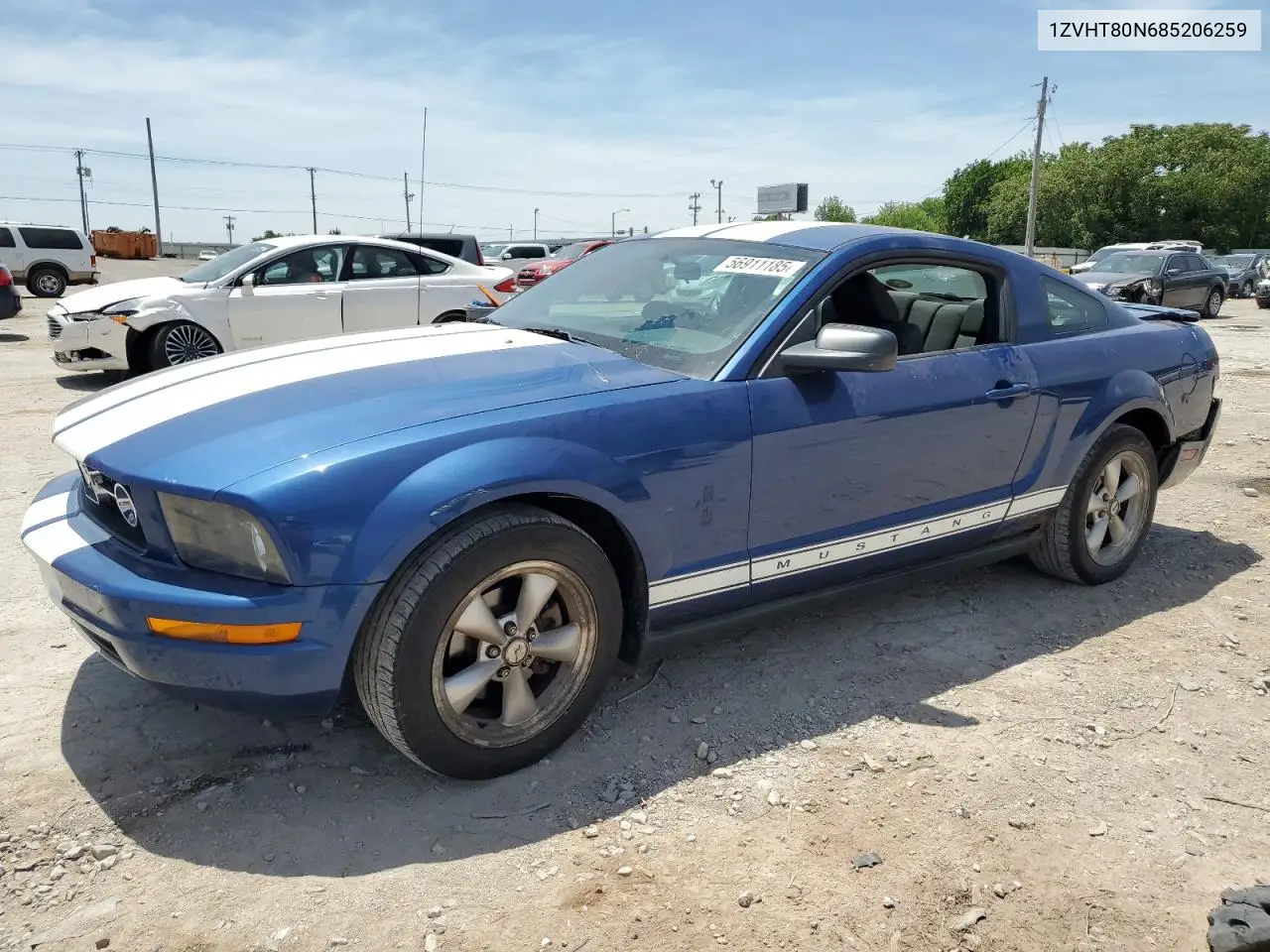 2008 Ford Mustang VIN: 1ZVHT80N685206259 Lot: 56911185