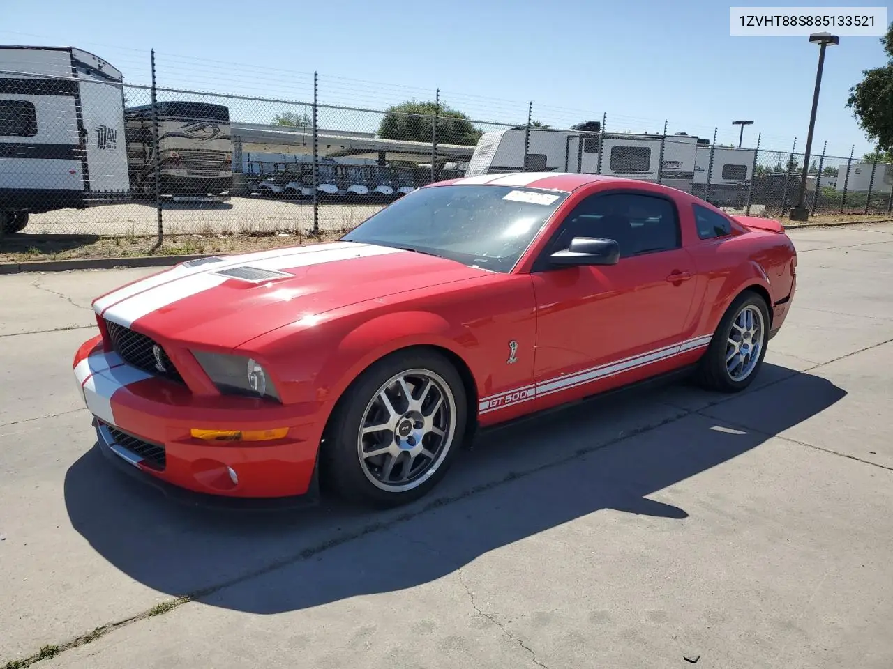 2008 Ford Mustang Shelby Gt500 VIN: 1ZVHT88S885133521 Lot: 57112795
