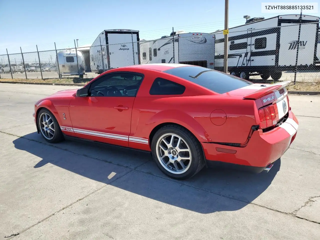 2008 Ford Mustang Shelby Gt500 VIN: 1ZVHT88S885133521 Lot: 57112795