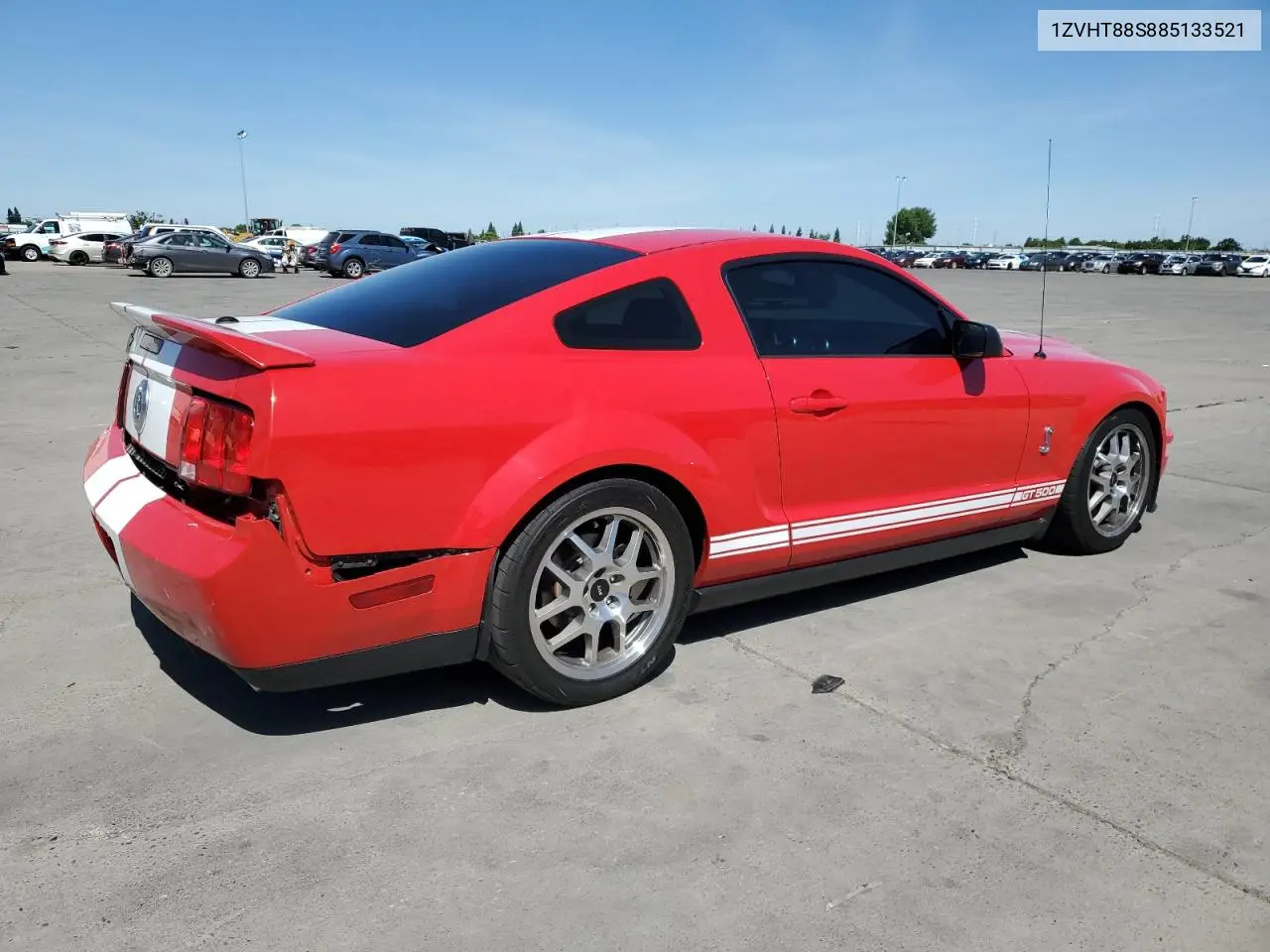 2008 Ford Mustang Shelby Gt500 VIN: 1ZVHT88S885133521 Lot: 57112795