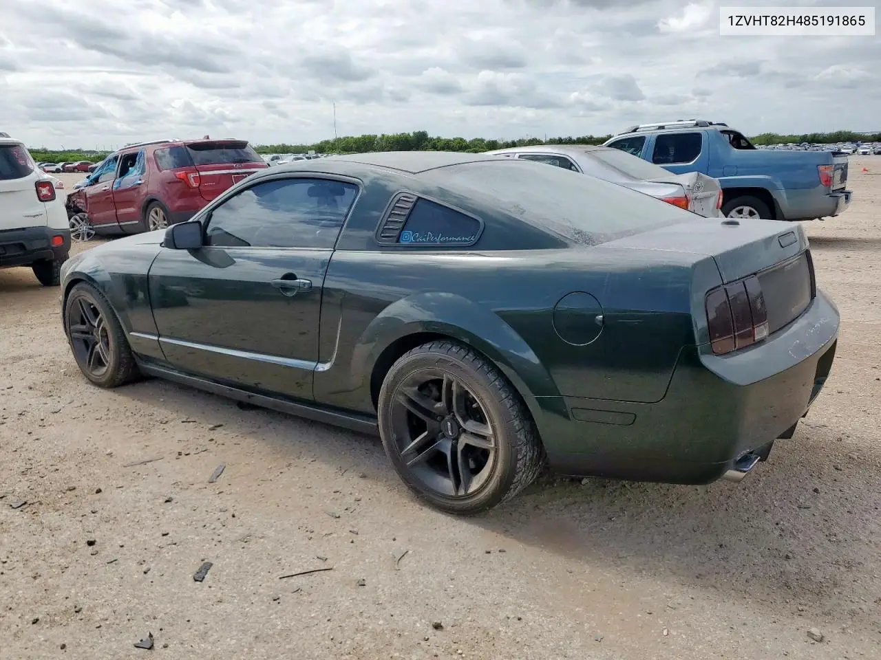 2008 Ford Mustang Gt VIN: 1ZVHT82H485191865 Lot: 62591805