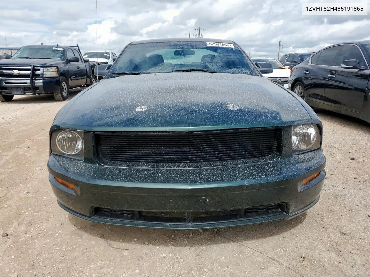 2008 Ford Mustang Gt VIN: 1ZVHT82H485191865 Lot: 62591805