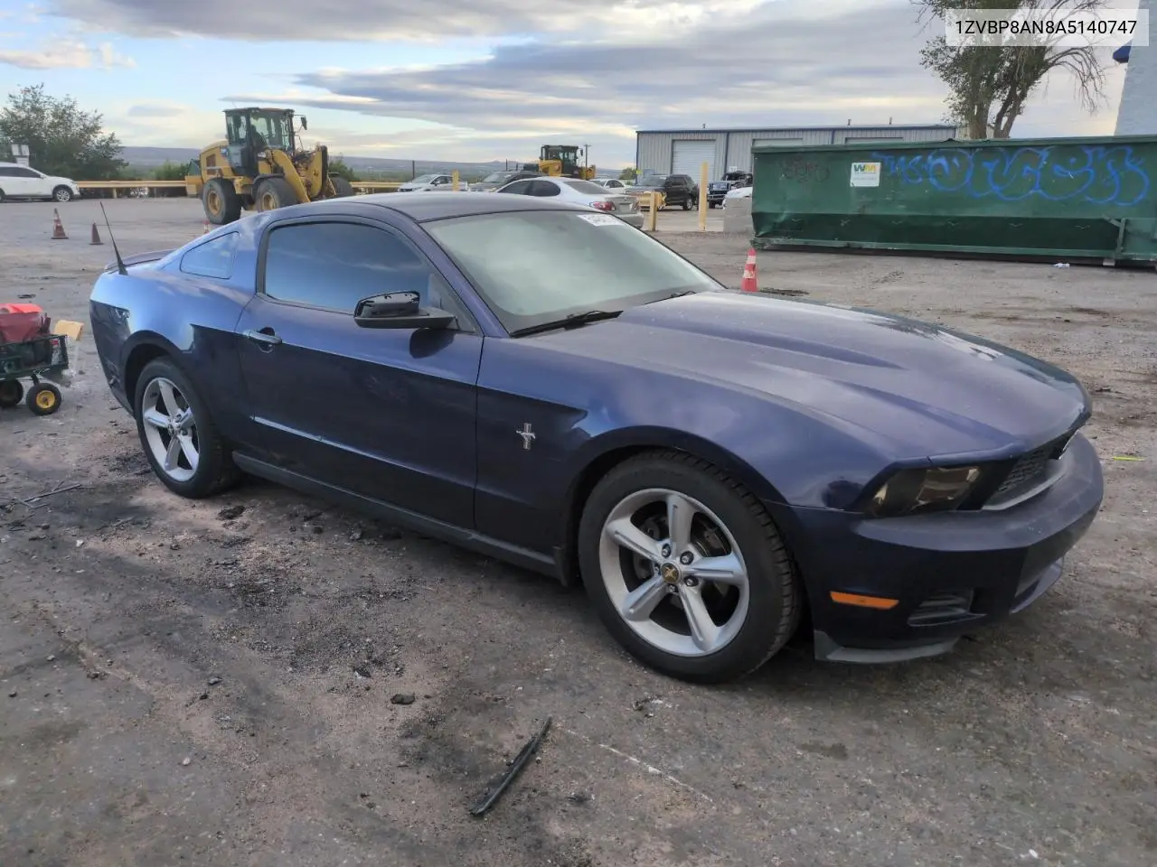 2010 Ford Mustang VIN: 1ZVBP8AN8A5140747 Lot: 54494375