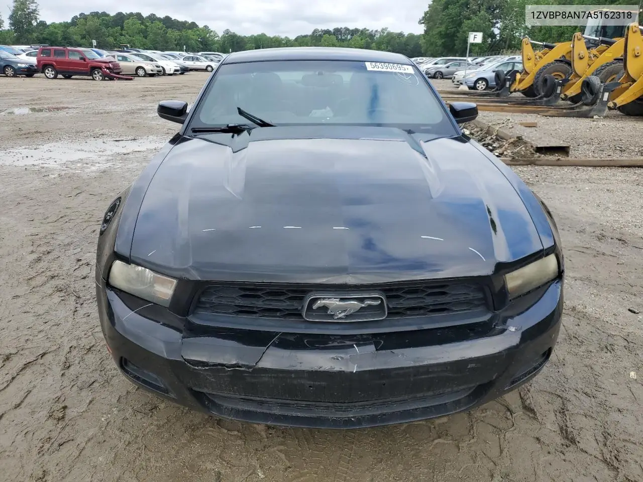2010 Ford Mustang VIN: 1ZVBP8AN7A5162318 Lot: 56390695