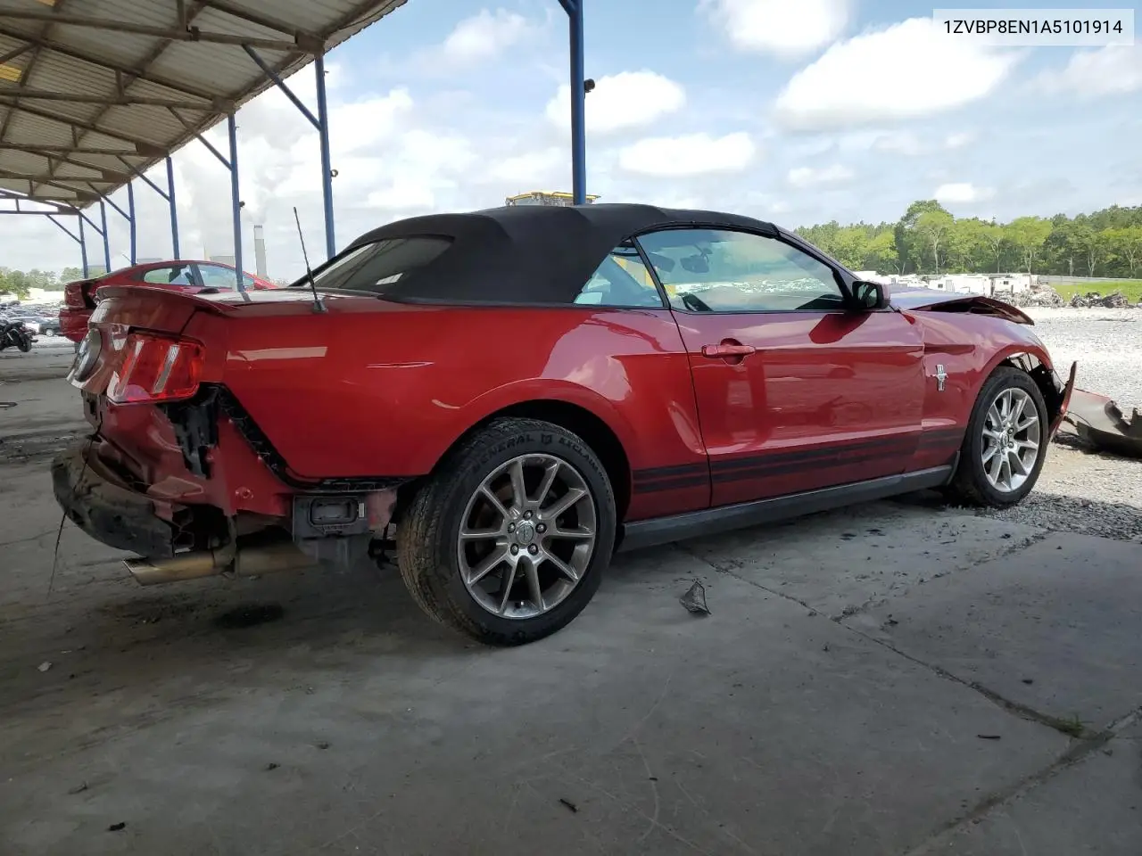 2010 Ford Mustang VIN: 1ZVBP8EN1A5101914 Lot: 62706975