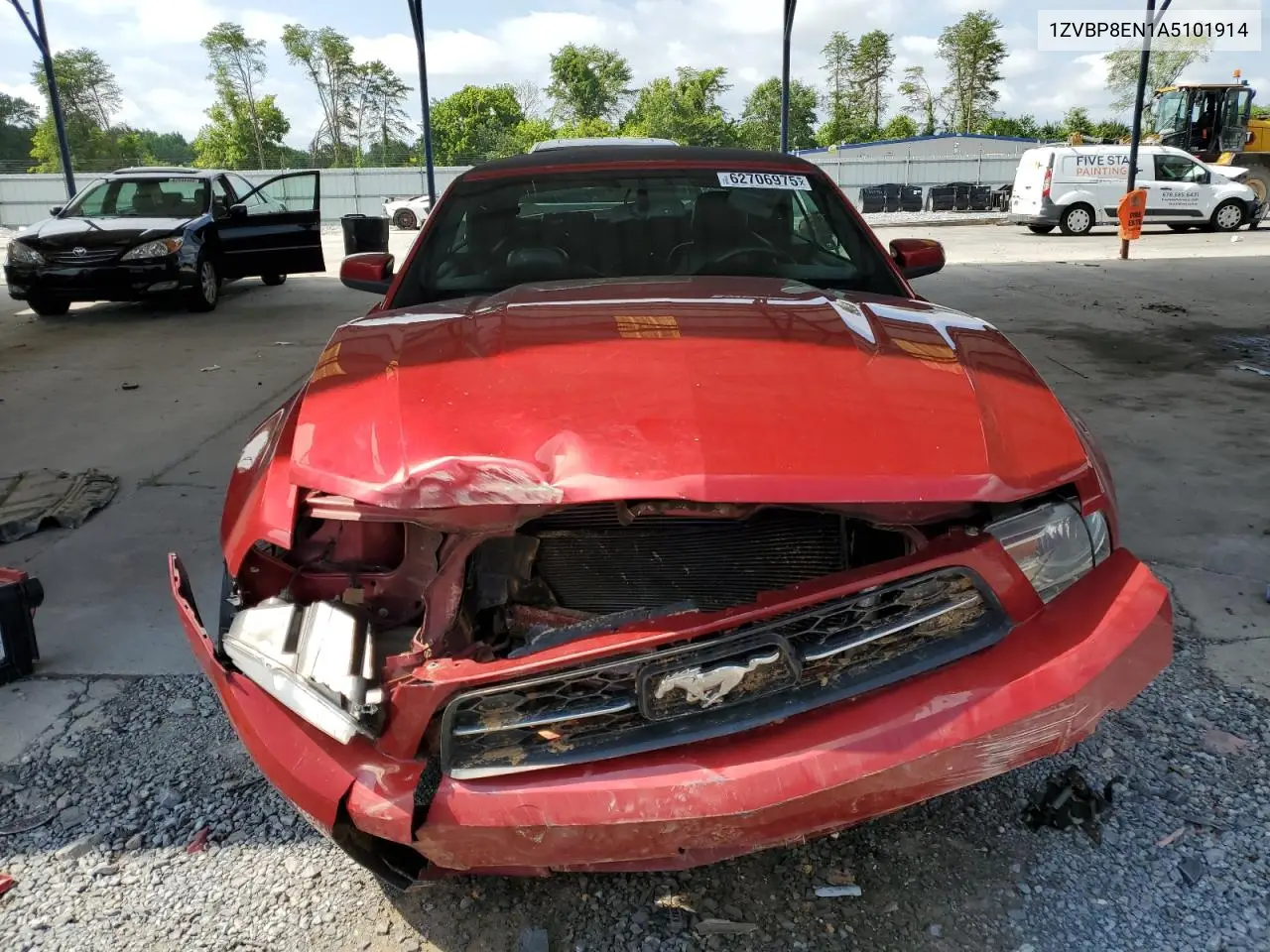 2010 Ford Mustang VIN: 1ZVBP8EN1A5101914 Lot: 62706975