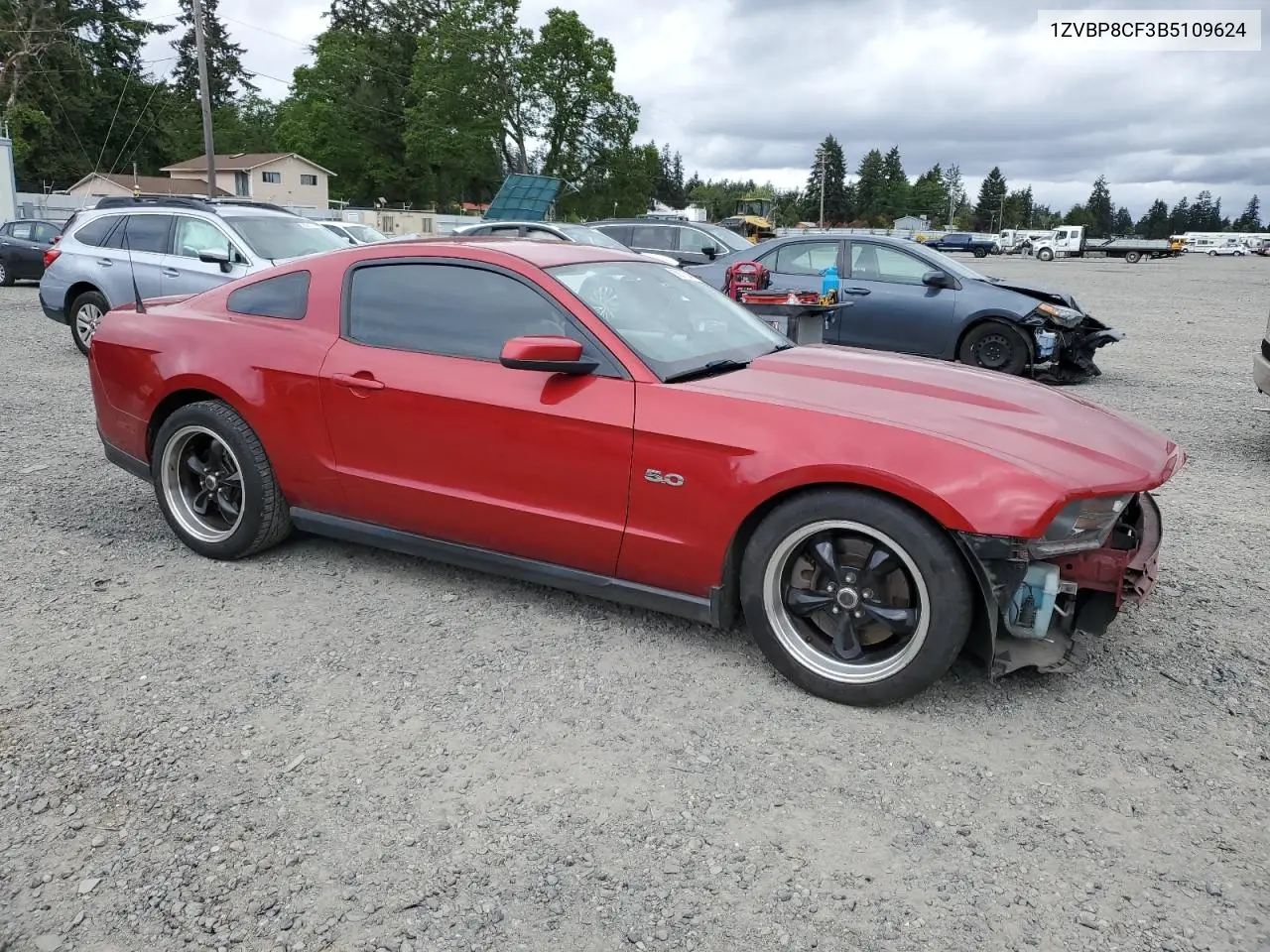 2011 Ford Mustang Gt VIN: 1ZVBP8CF3B5109624 Lot: 56371245