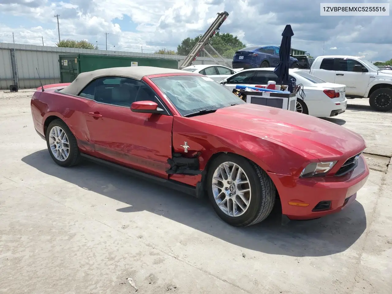 2012 Ford Mustang VIN: 1ZVBP8EMXC5255516 Lot: 54725125