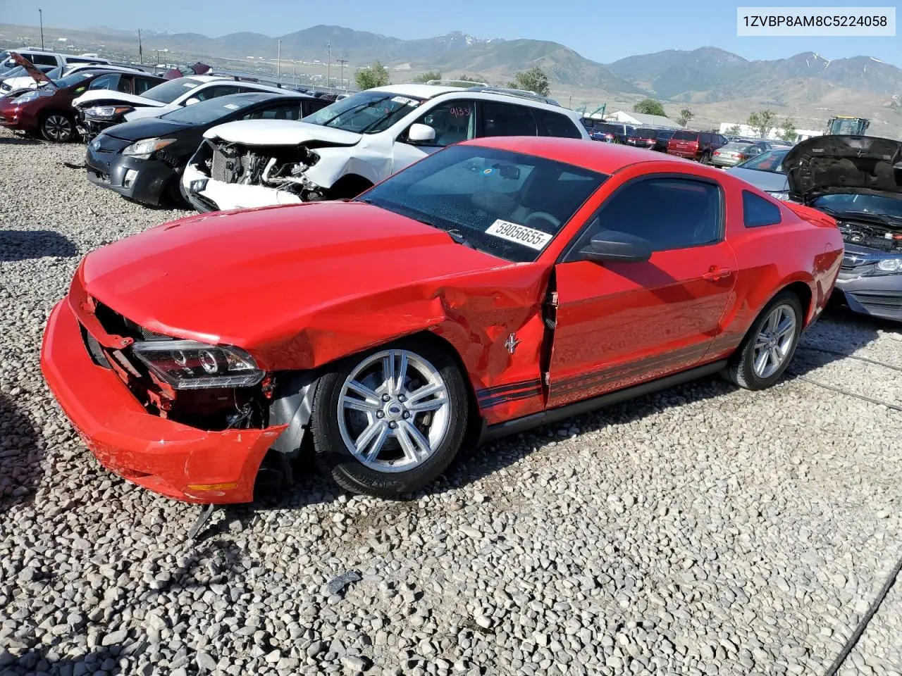 2012 Ford Mustang VIN: 1ZVBP8AM8C5224058 Lot: 59056655