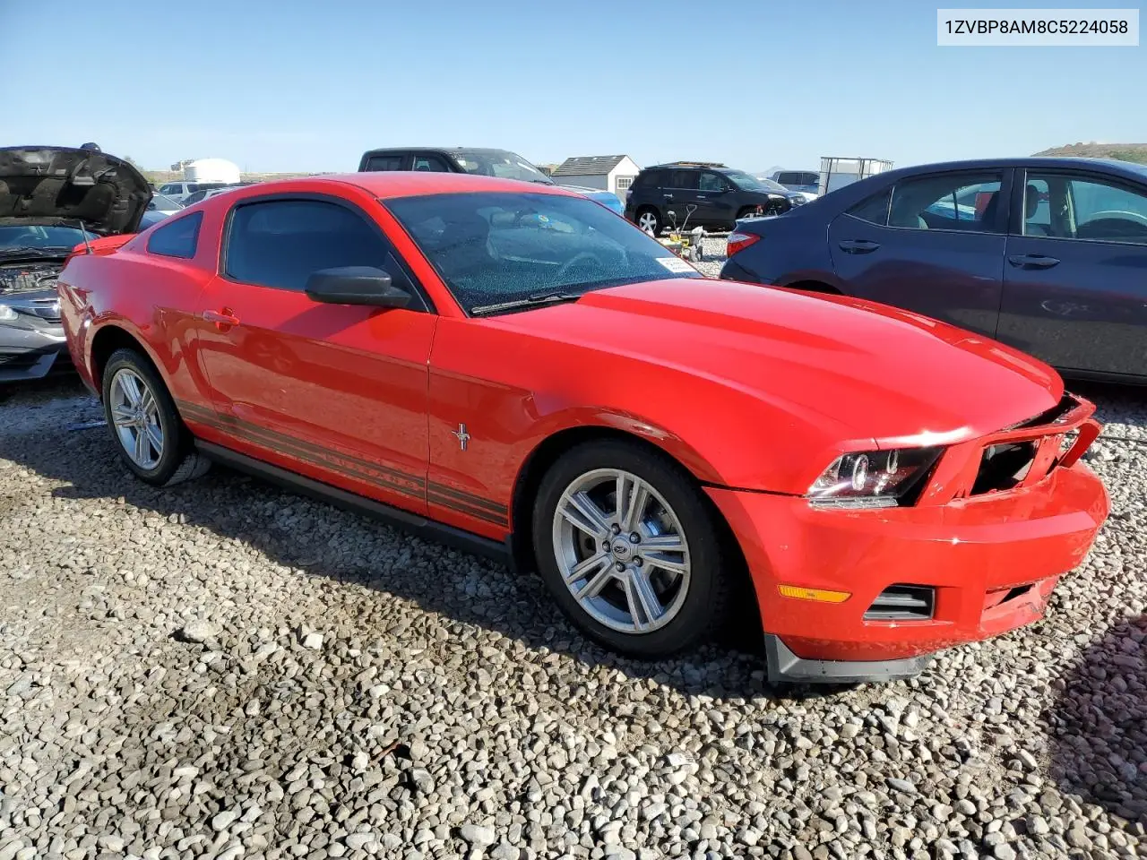 2012 Ford Mustang VIN: 1ZVBP8AM8C5224058 Lot: 59056655