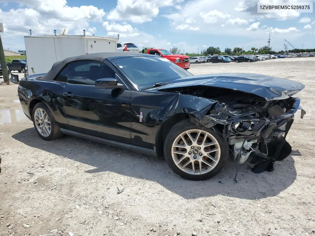 2012 Ford Mustang VIN: 1ZVBP8EM5C5259375 Lot: 62203815