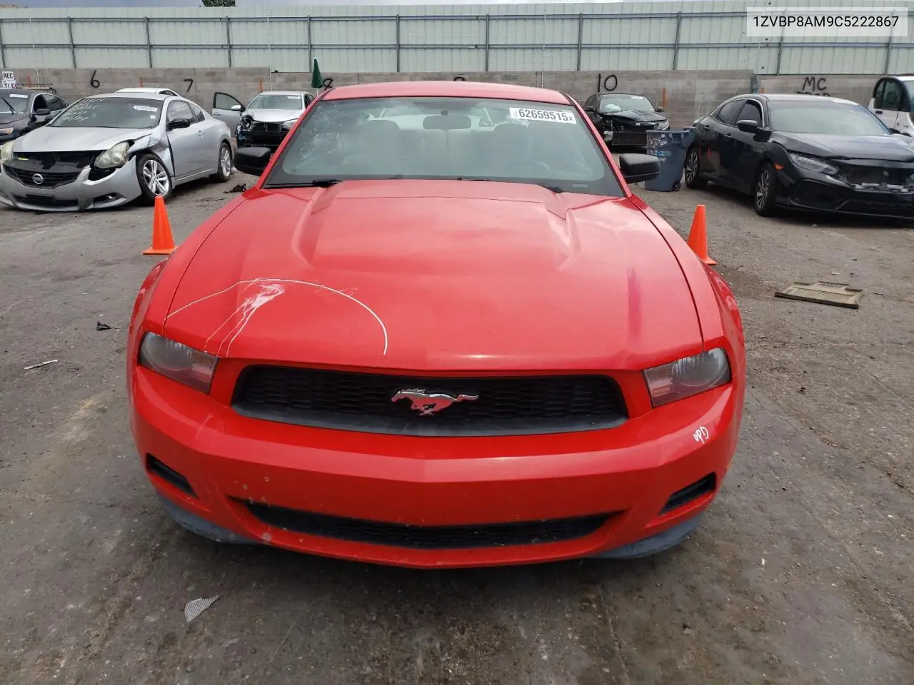 2012 Ford Mustang VIN: 1ZVBP8AM9C5222867 Lot: 62659515