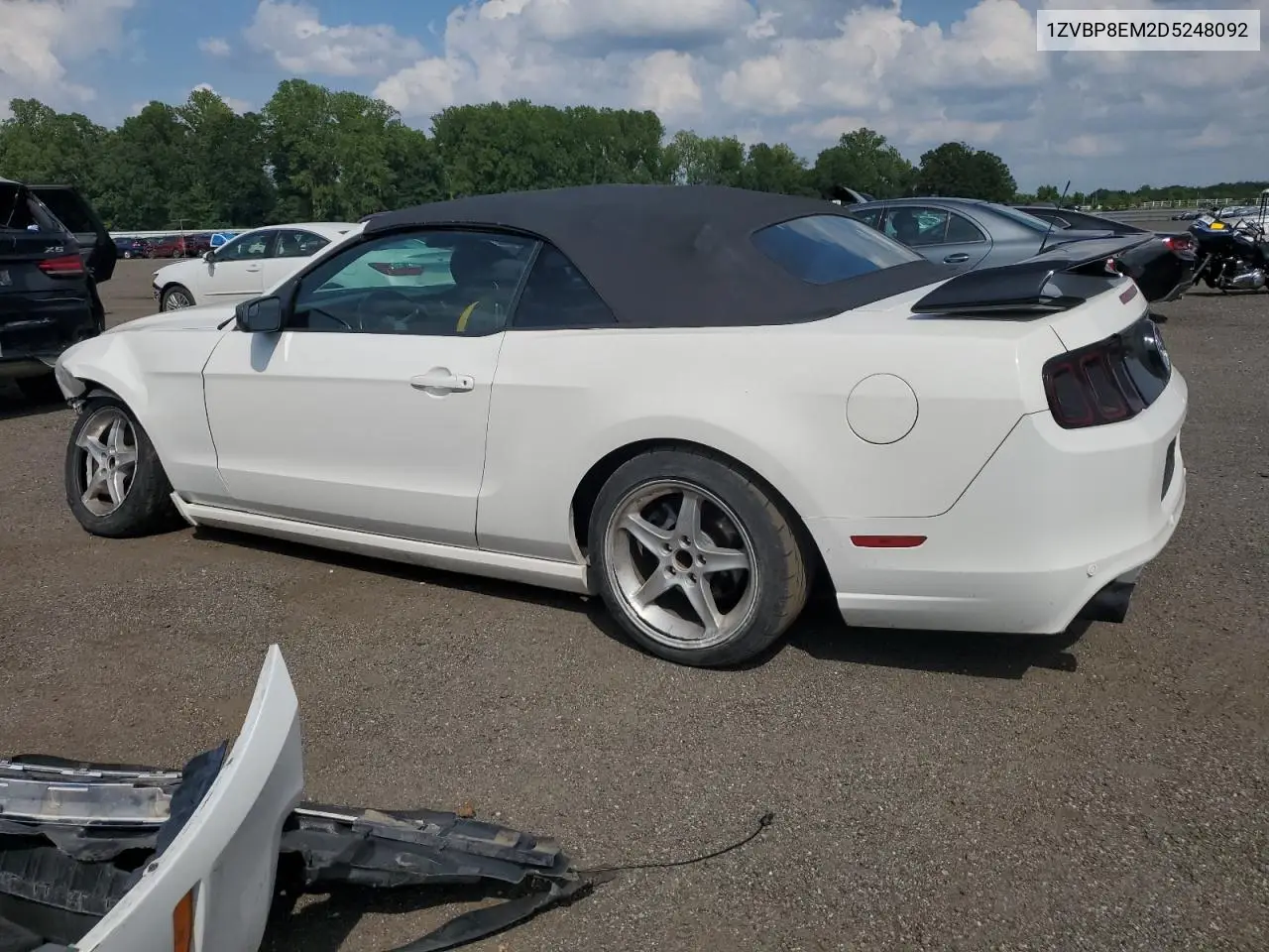 2013 Ford Mustang VIN: 1ZVBP8EM2D5248092 Lot: 62529765