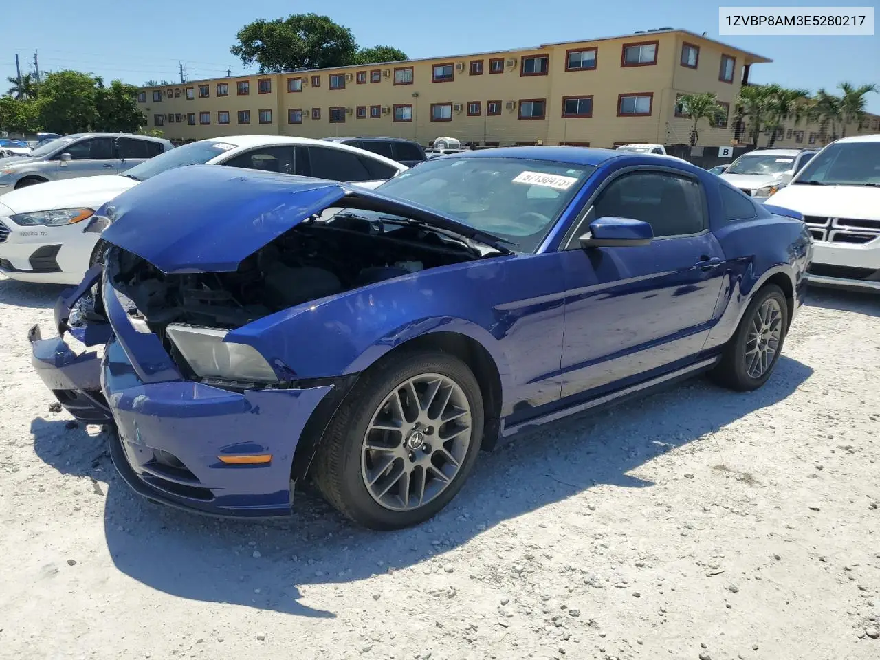 2014 Ford Mustang VIN: 1ZVBP8AM3E5280217 Lot: 57130475