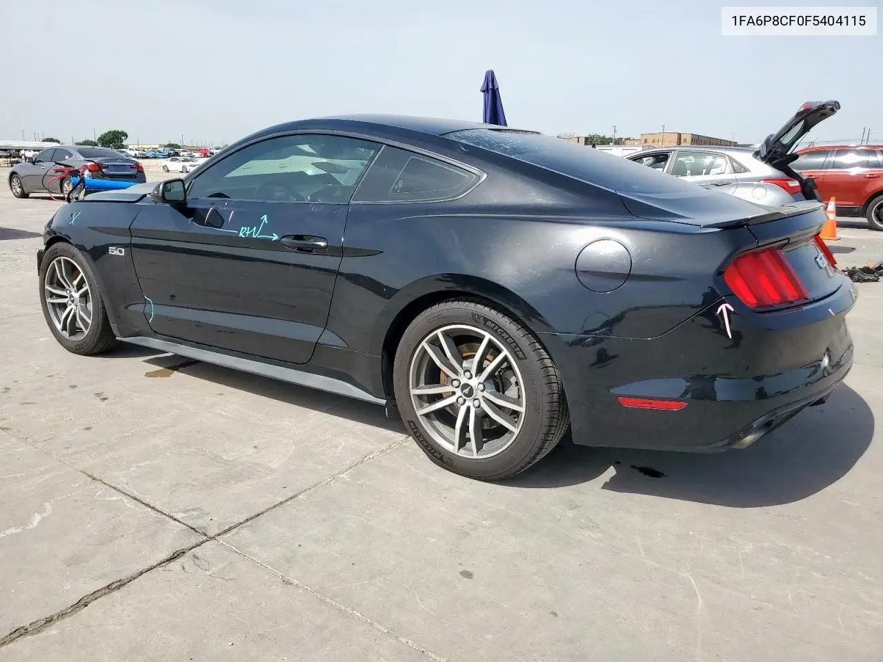 2015 Ford Mustang Gt VIN: 1FA6P8CF0F5404115 Lot: 55531055