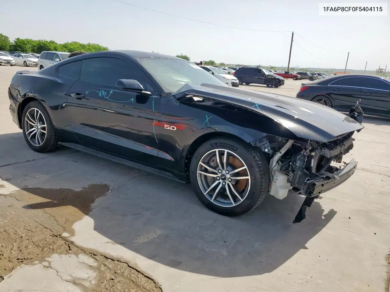 2015 Ford Mustang Gt VIN: 1FA6P8CF0F5404115 Lot: 55531055