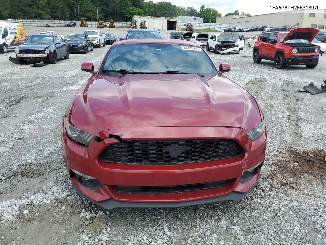 2015 Ford Mustang VIN: 1FA6P8TH2F5318970 Lot: 56796965