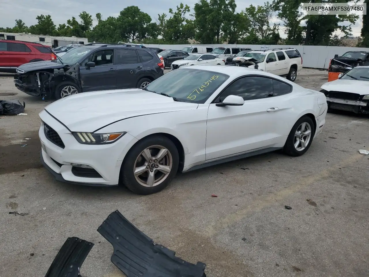 2015 Ford Mustang VIN: 1FA6P8AMXF5367480 Lot: 57643445
