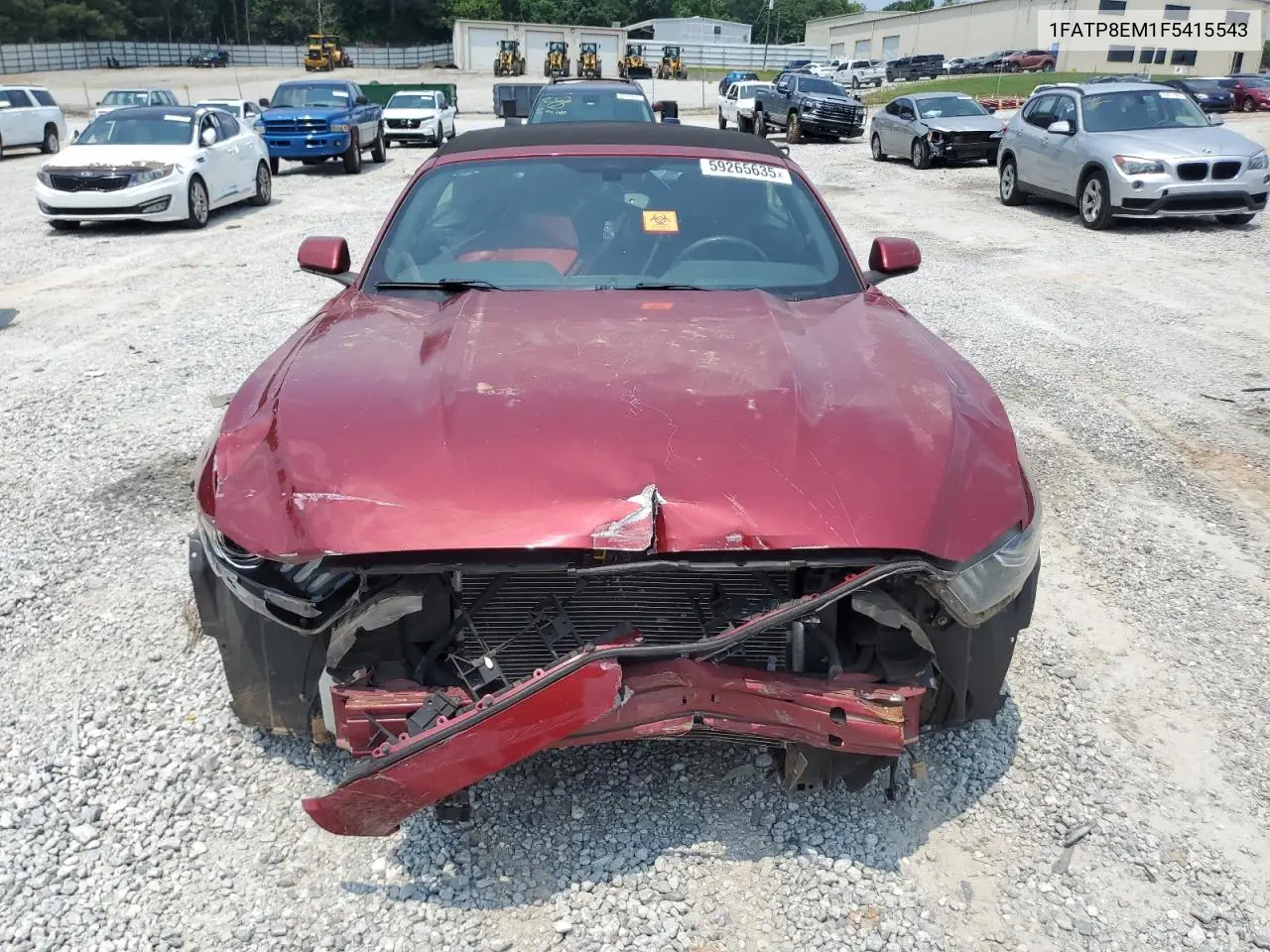 2015 Ford Mustang VIN: 1FATP8EM1F5415543 Lot: 59265635