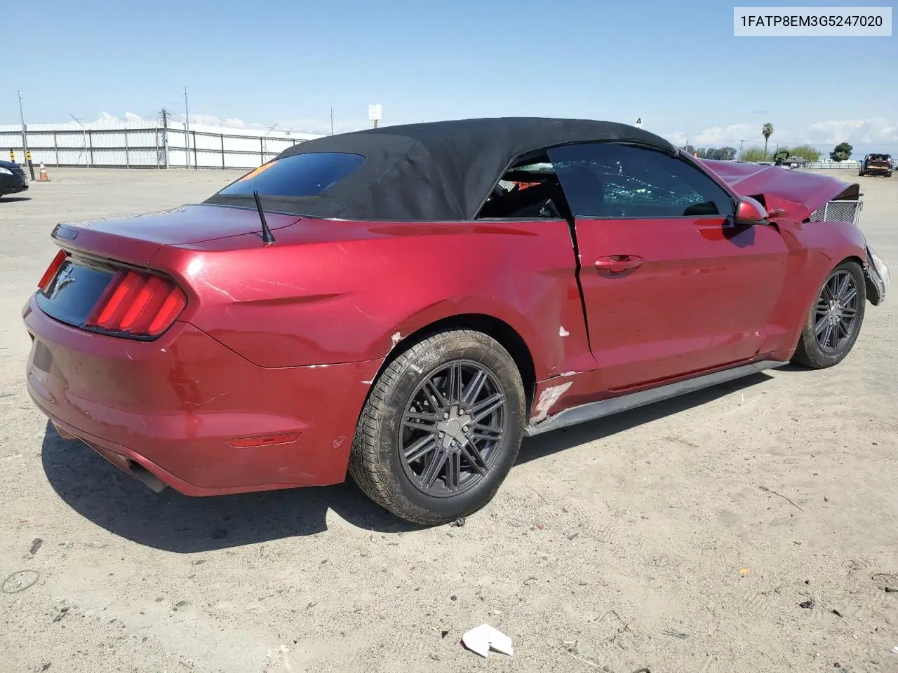 2016 Ford Mustang VIN: 1FATP8EM3G5247020 Lot: 52027745