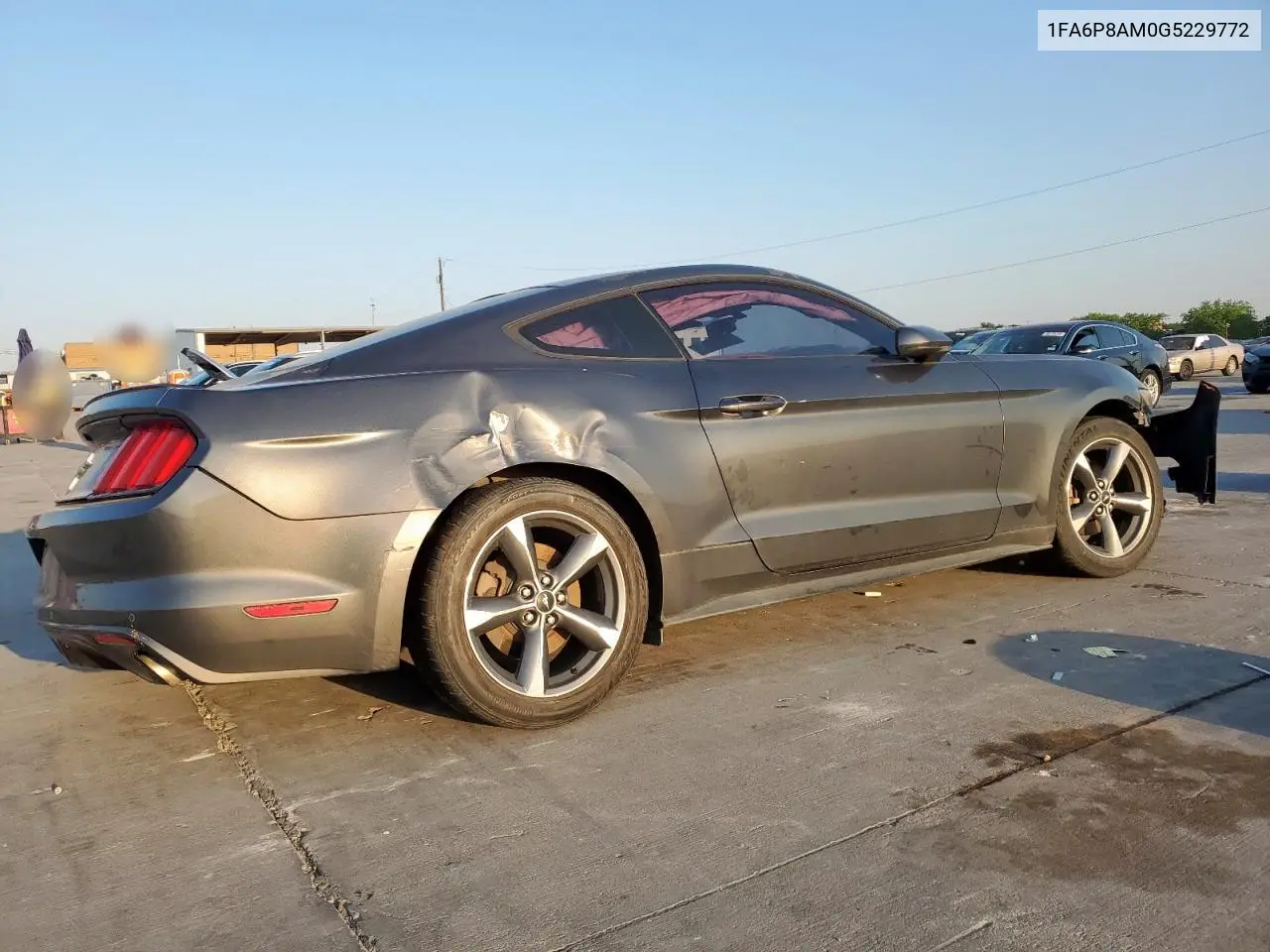 2016 Ford Mustang VIN: 1FA6P8AM0G5229772 Lot: 53362875