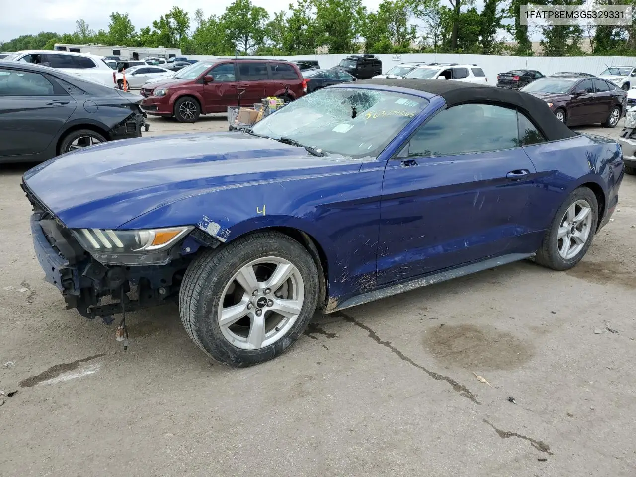 2016 Ford Mustang VIN: 1FATP8EM3G5329331 Lot: 56327565
