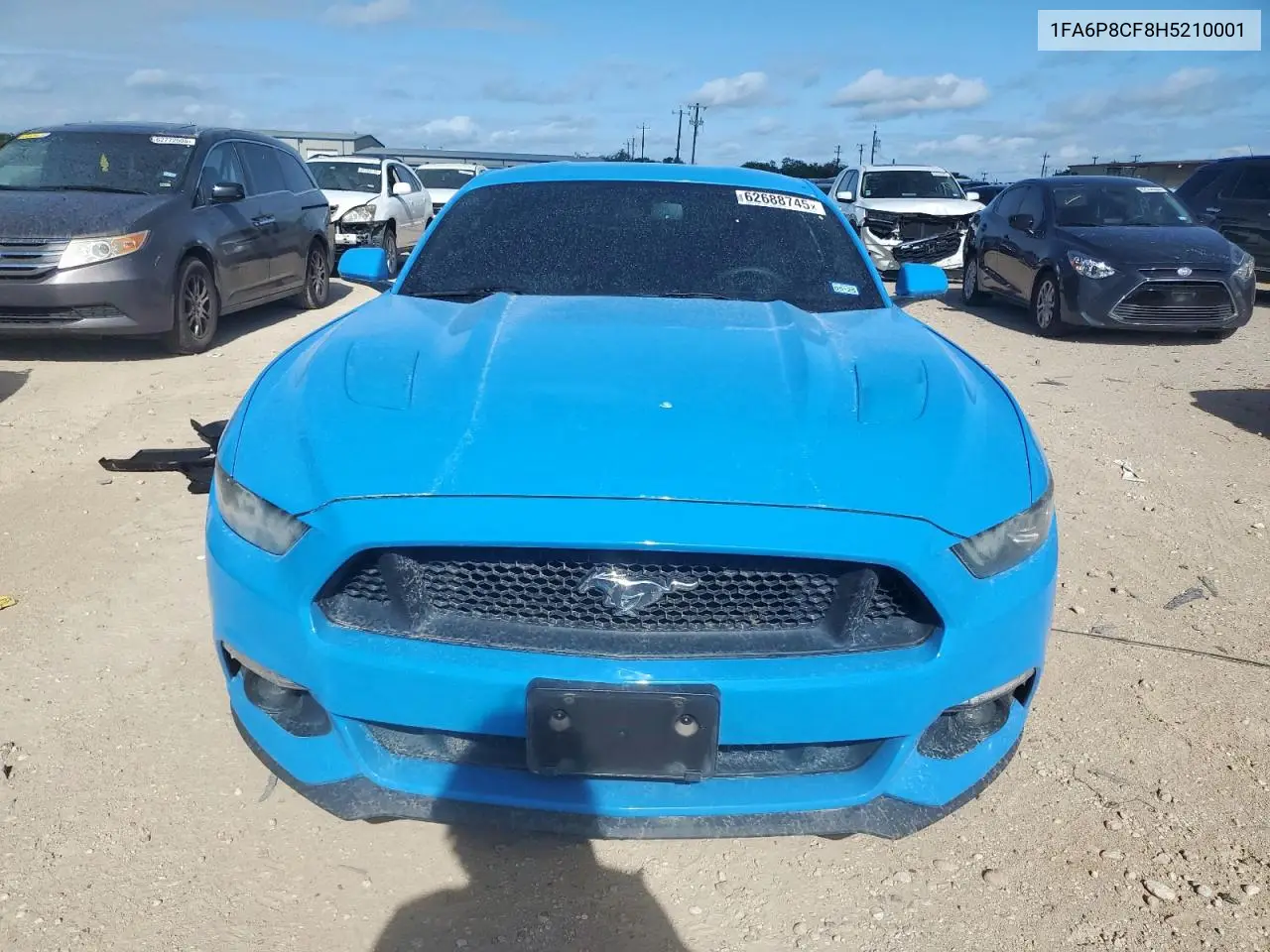 2017 Ford Mustang Gt VIN: 1FA6P8CF8H5210001 Lot: 62688745