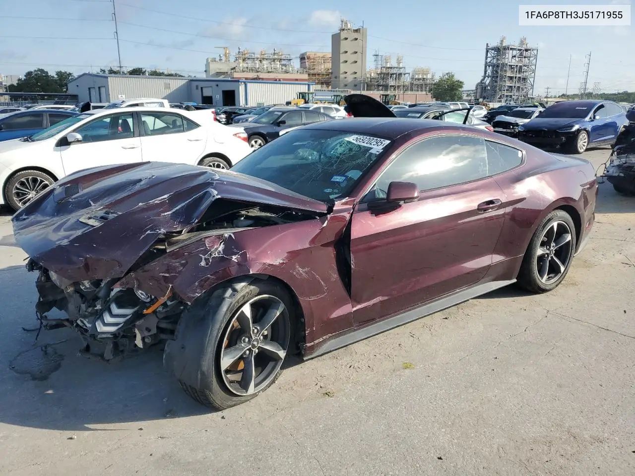 2018 Ford Mustang VIN: 1FA6P8TH3J5171955 Lot: 56920295