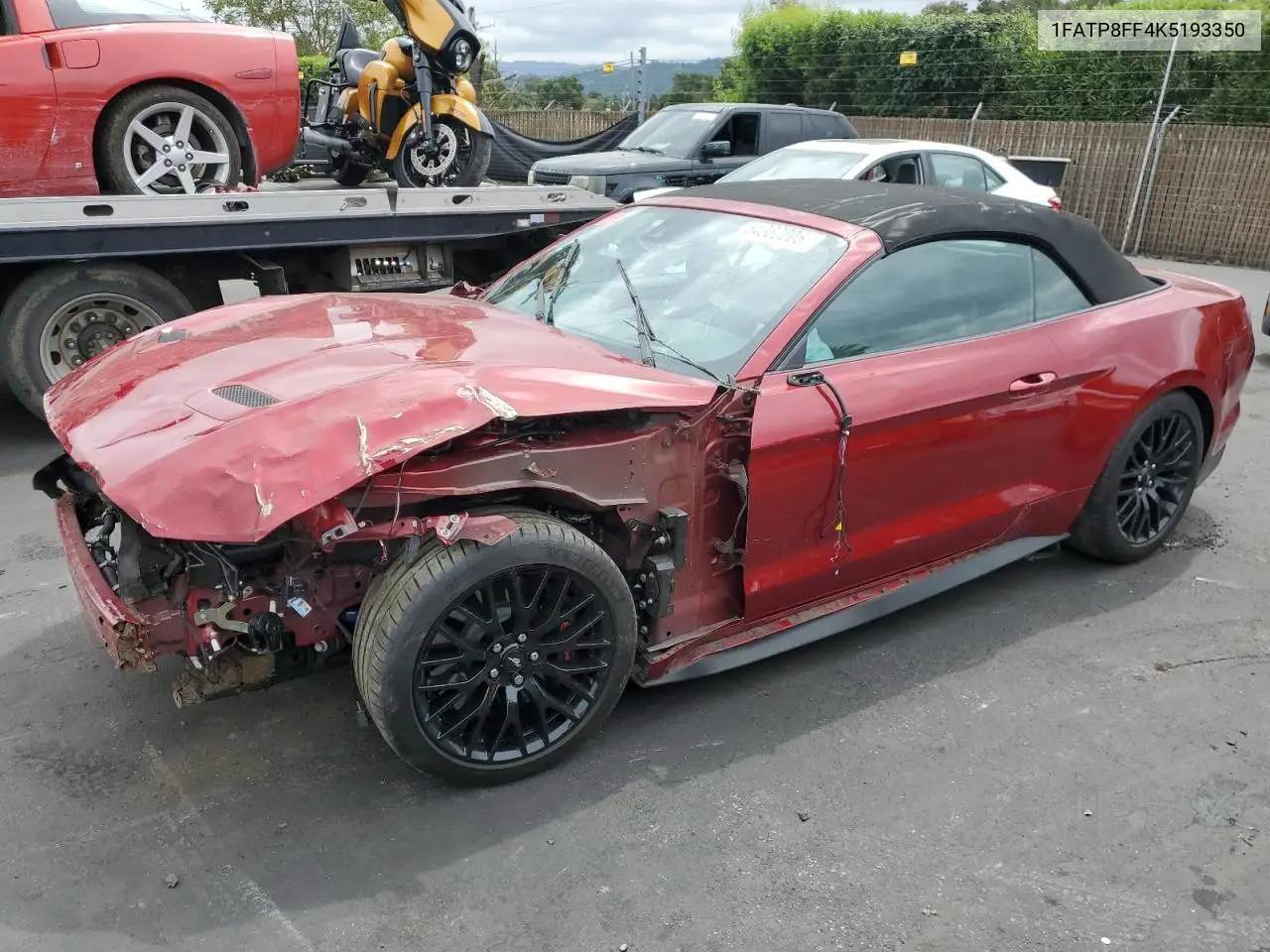 2019 Ford Mustang Gt VIN: 1FATP8FF4K5193350 Lot: 54362005