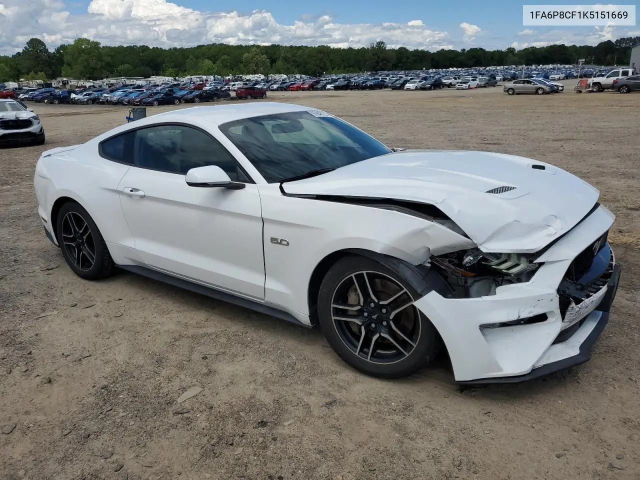 2019 Ford Mustang Gt VIN: 1FA6P8CF1K5151669 Lot: 55946135