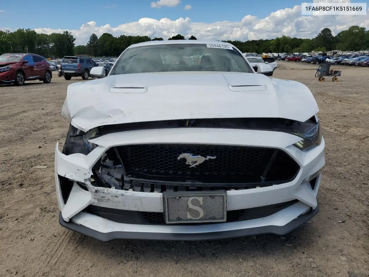 2019 Ford Mustang Gt VIN: 1FA6P8CF1K5151669 Lot: 55946135