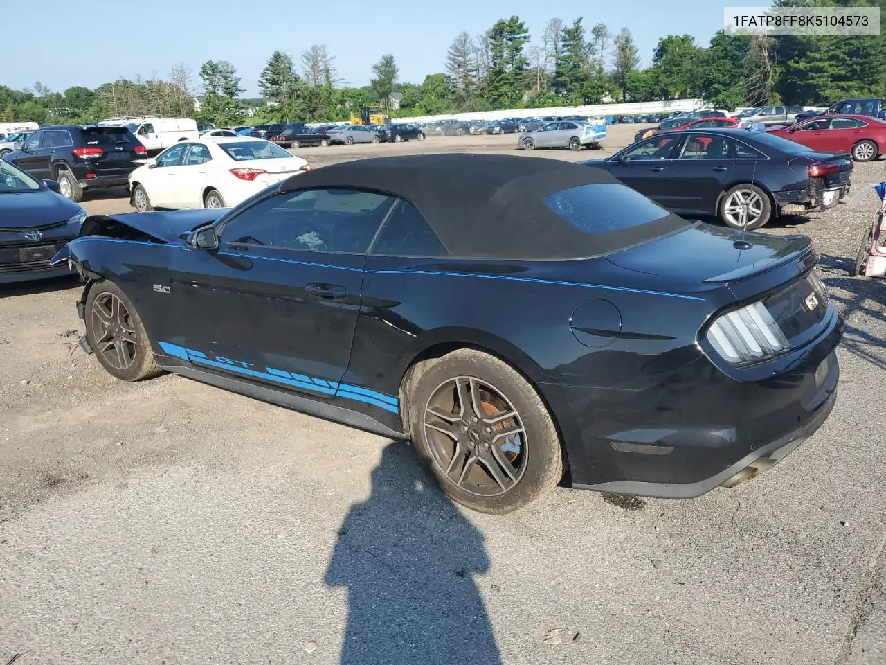 2019 Ford Mustang Gt VIN: 1FATP8FF8K5104573 Lot: 61563305