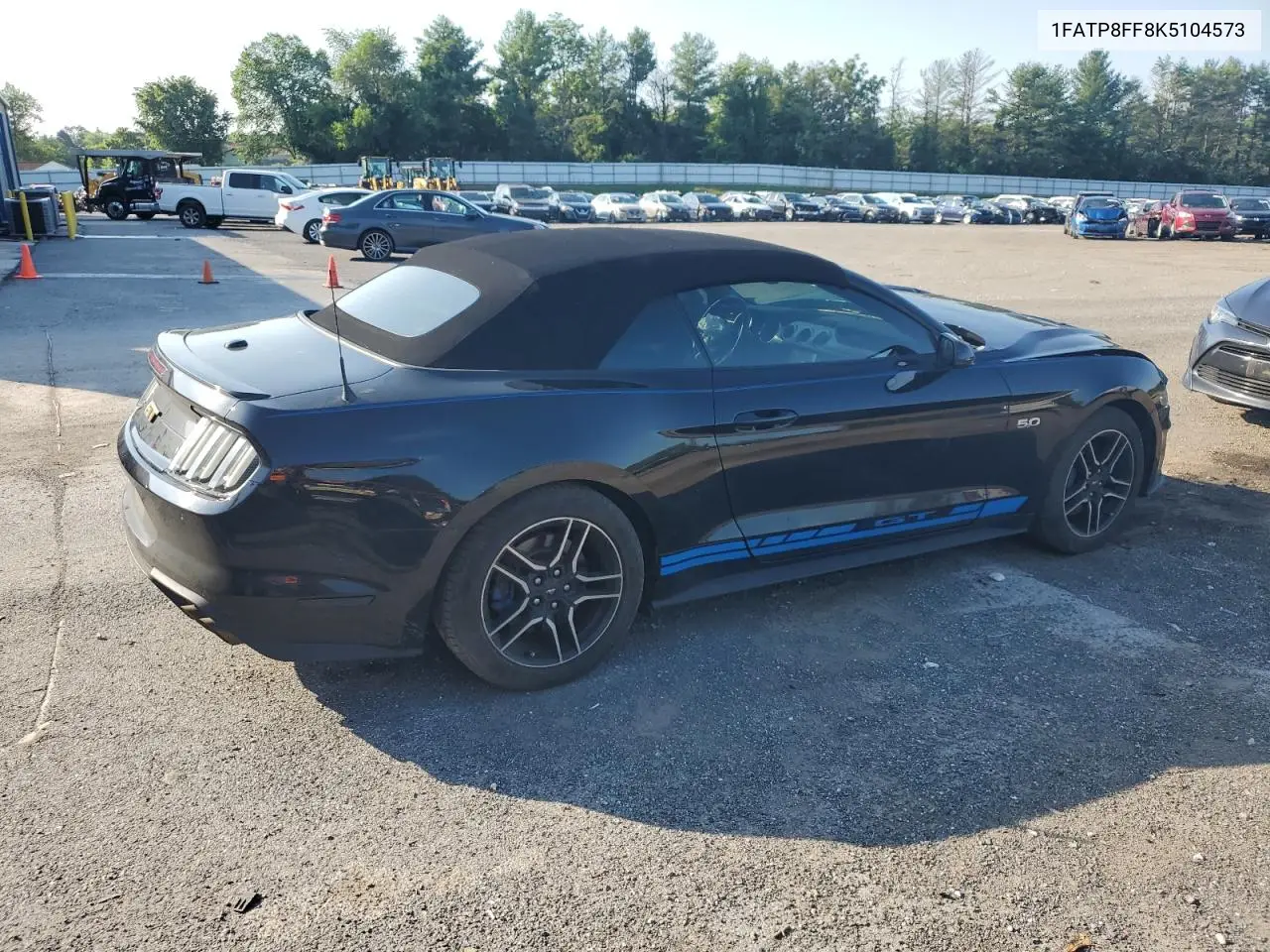 2019 Ford Mustang Gt VIN: 1FATP8FF8K5104573 Lot: 61563305