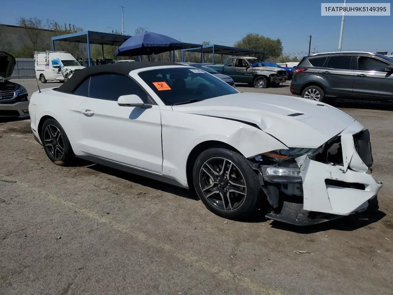2019 Ford Mustang VIN: 1FATP8UH9K5149395 Lot: 62725465