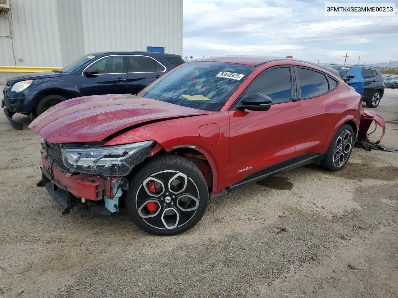 2021 Ford Mustang Mach-E Gt VIN: 3FMTK4SE3MME00253 Lot: 56948925