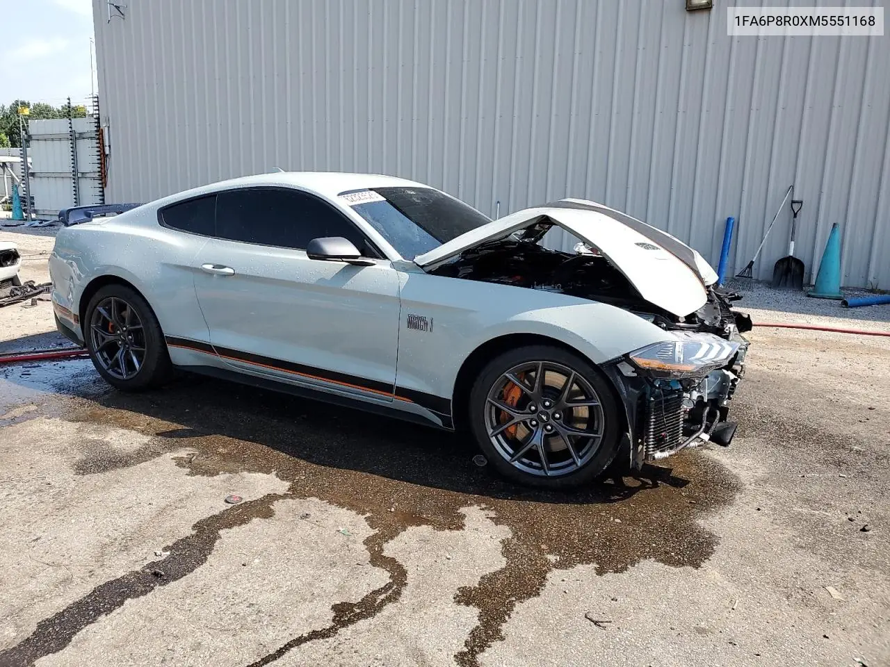 2021 Ford Mustang Mach I VIN: 1FA6P8R0XM5551168 Lot: 62323525