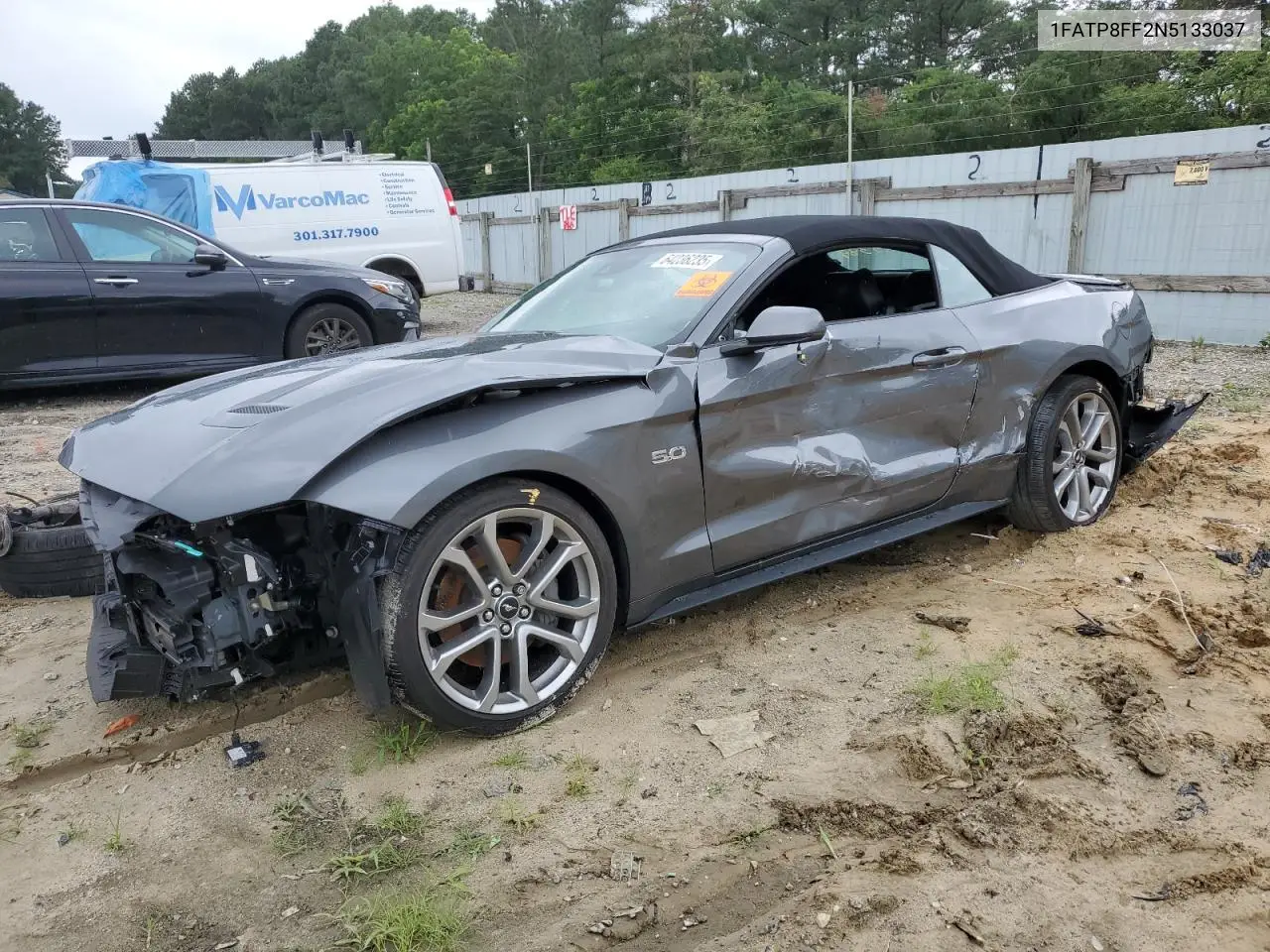 2022 Ford Mustang Gt VIN: 1FATP8FF2N5133037 Lot: 64236235
