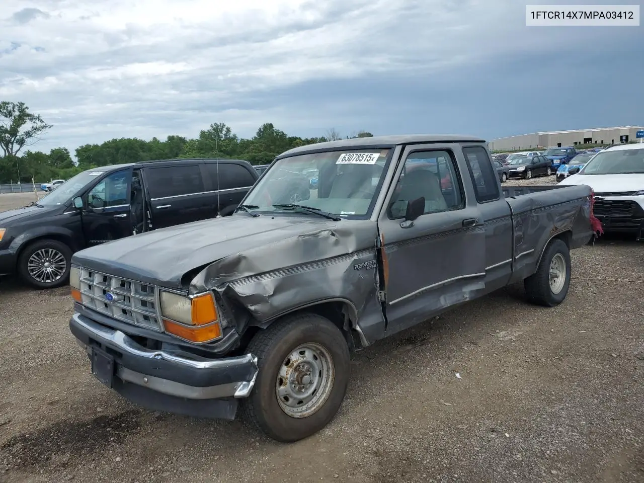 1991 Ford Ranger Super Cab VIN: 1FTCR14X7MPA03412 Lot: 63078515