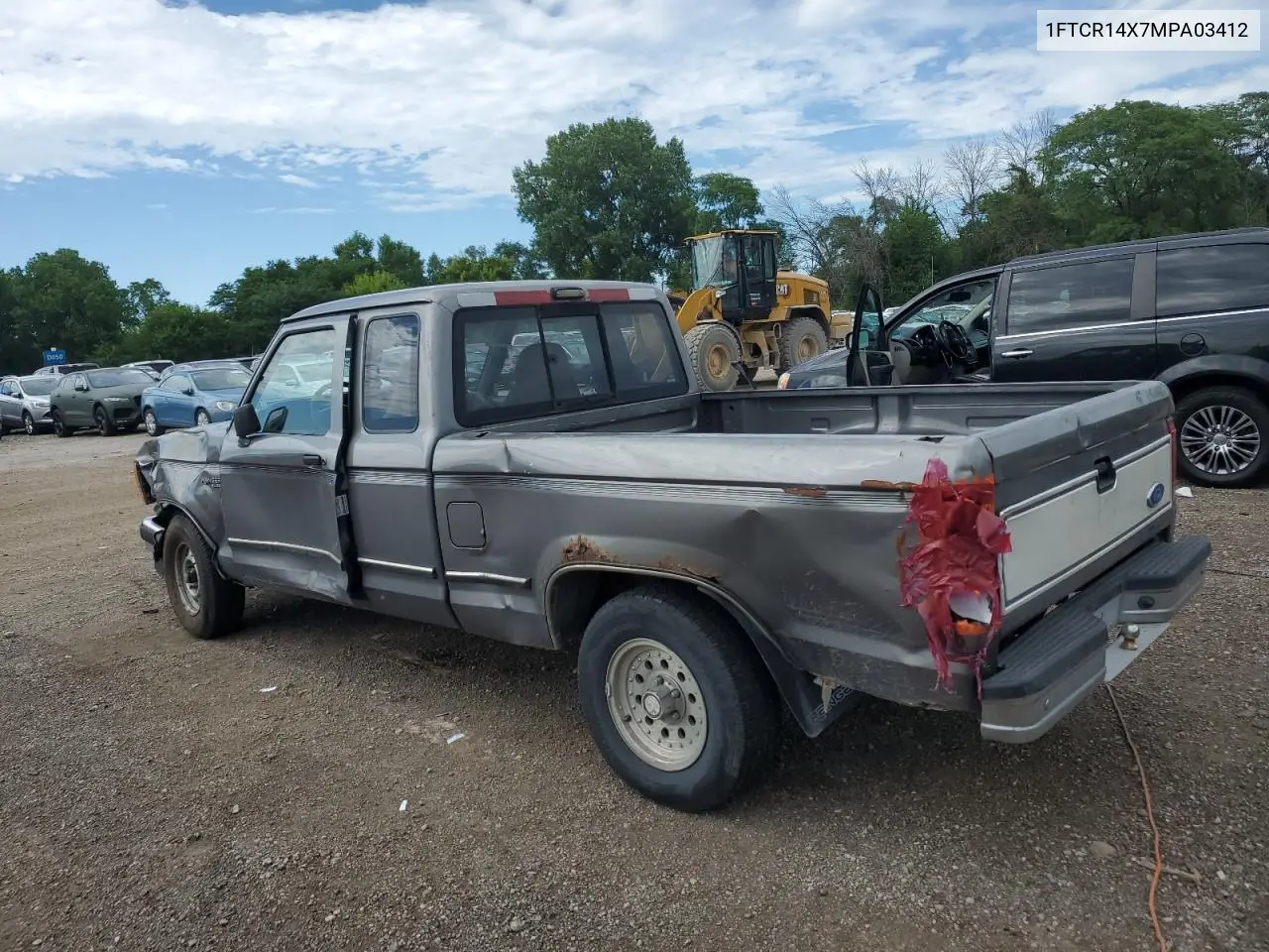 1991 Ford Ranger Super Cab VIN: 1FTCR14X7MPA03412 Lot: 63078515