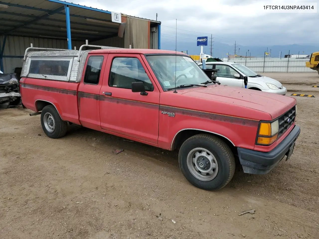 1992 Ford Ranger Super Cab VIN: 1FTCR14U3NPA43414 Lot: 62961125