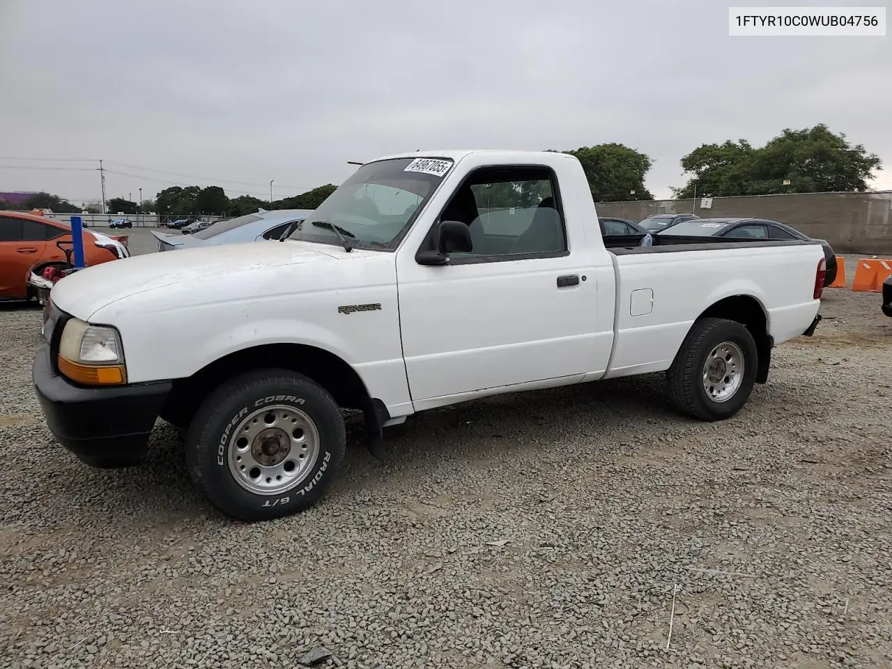 1998 Ford Ranger VIN: 1FTYR10C0WUB04756 Lot: 64967055