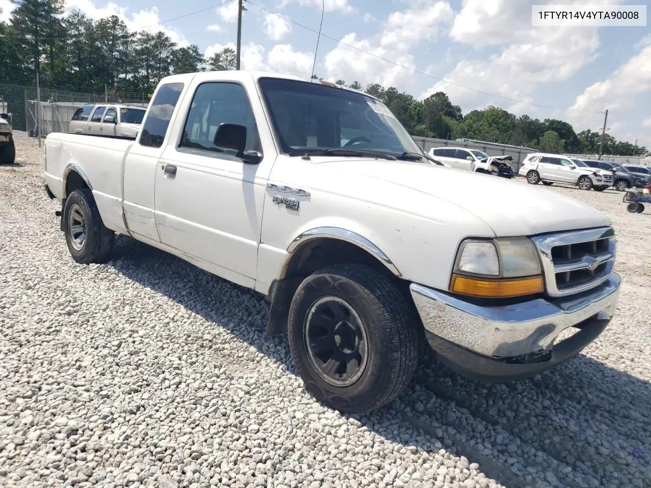 2000 Ford Ranger Super Cab VIN: 1FTYR14V4YTA90008 Lot: 52516785