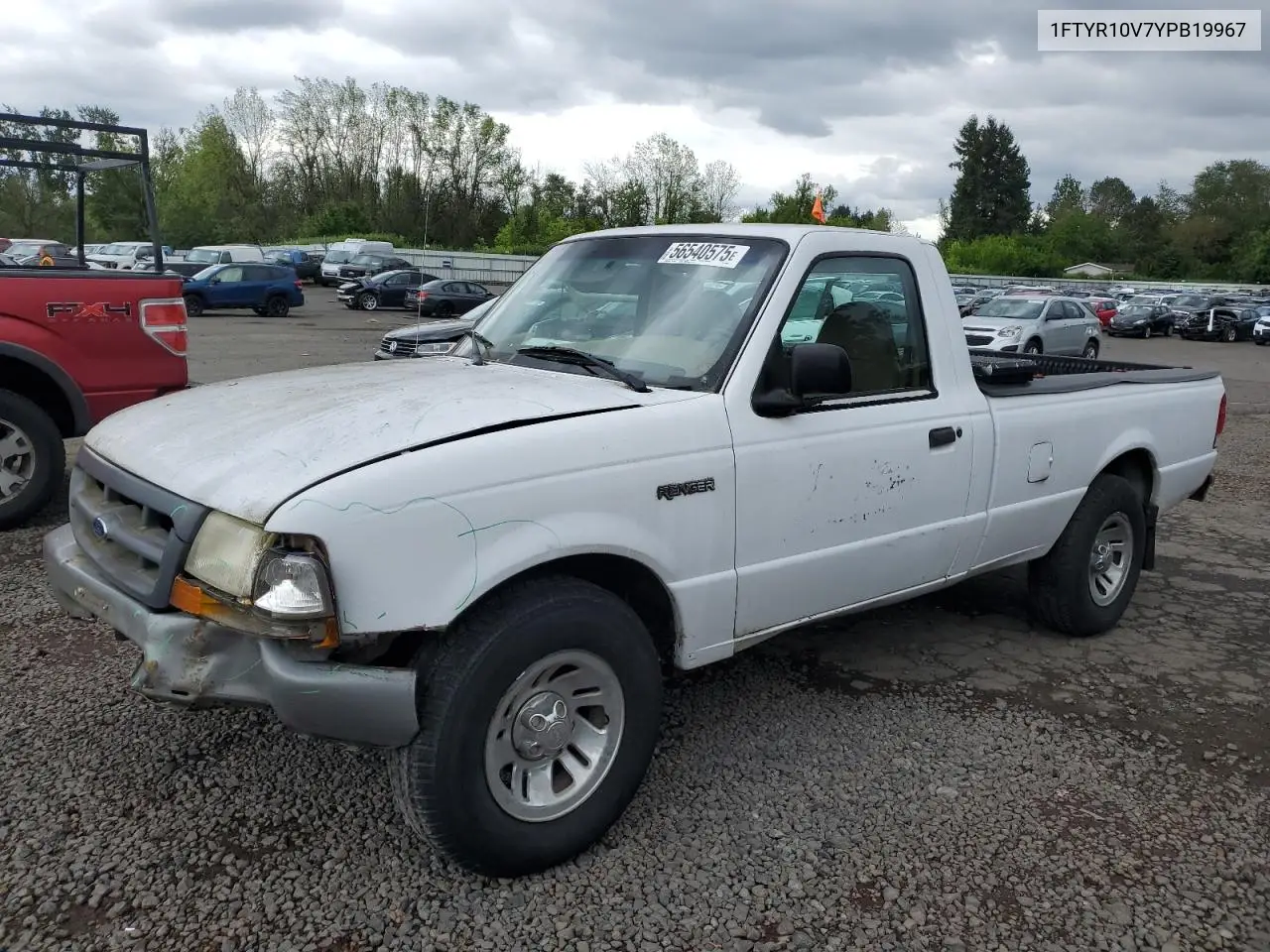 2000 Ford Ranger VIN: 1FTYR10V7YPB19967 Lot: 56540575
