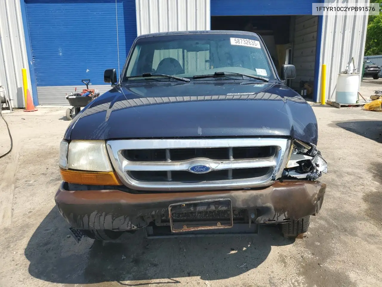 2000 Ford Ranger VIN: 1FTYR10C2YPB91576 Lot: 58732635