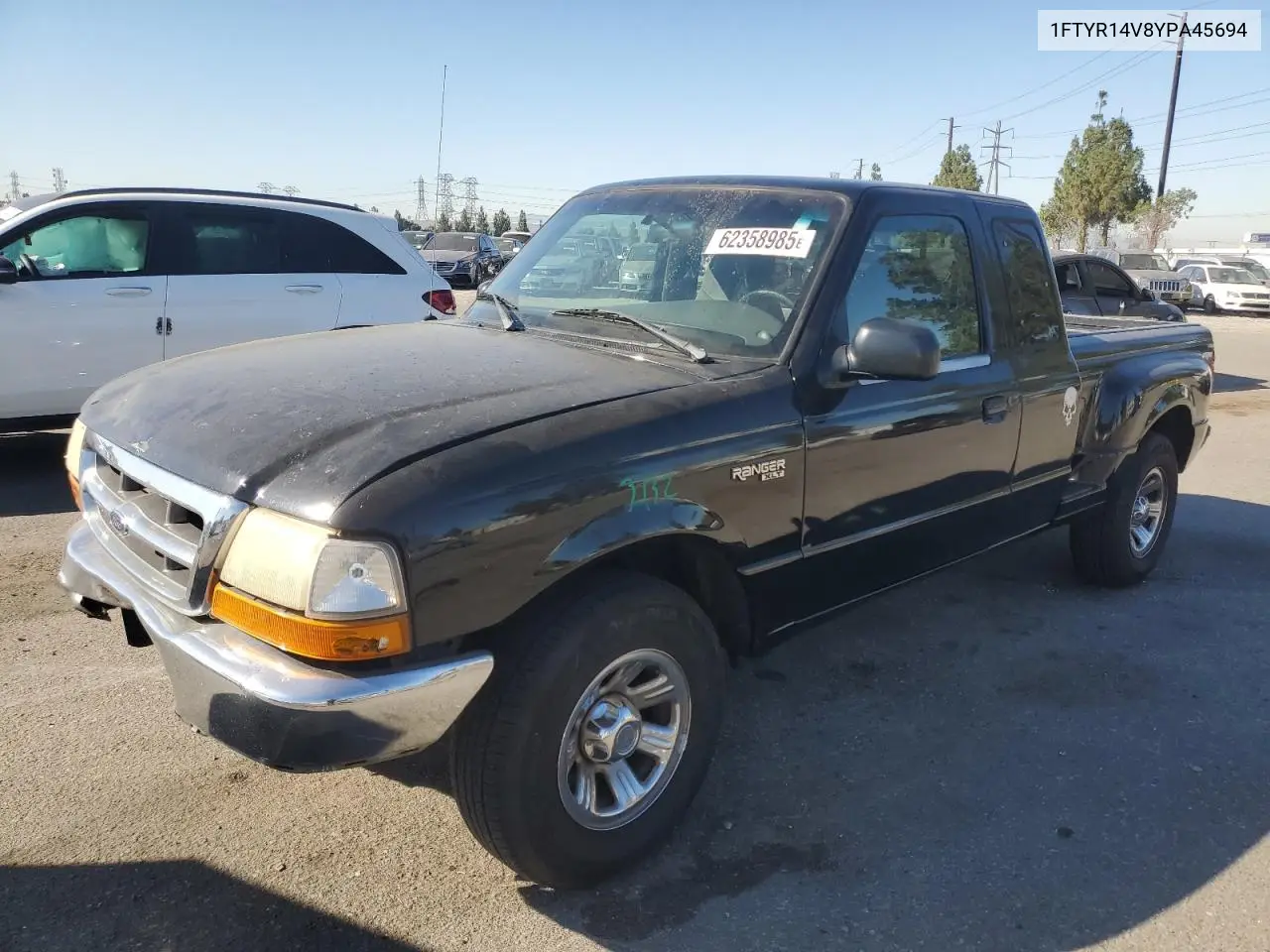 2000 Ford Ranger Super Cab VIN: 1FTYR14V8YPA45694 Lot: 62358985